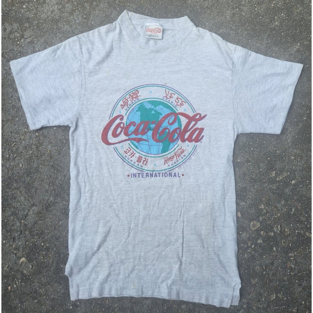 Vintage 1991 Coca-Cola Size Small International USA Made Single Stitch Cotton T